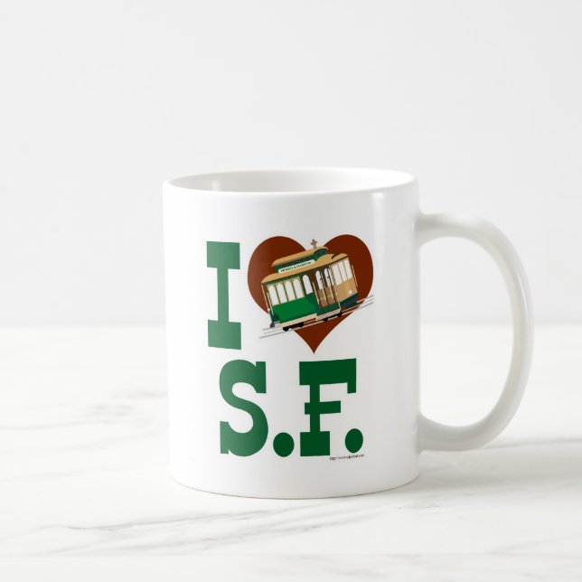 I Liebe San Francisco Cable Cars Kaffeetasse (Rechts)