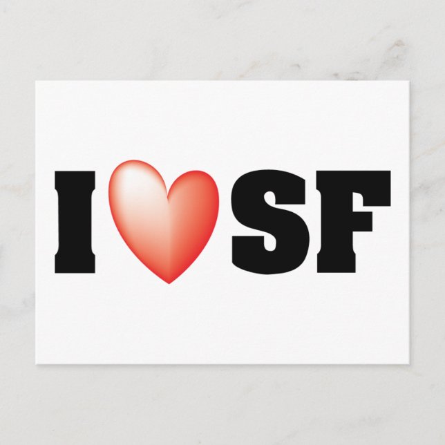 I Liebe San Francisco Postkarte (Vorderseite)