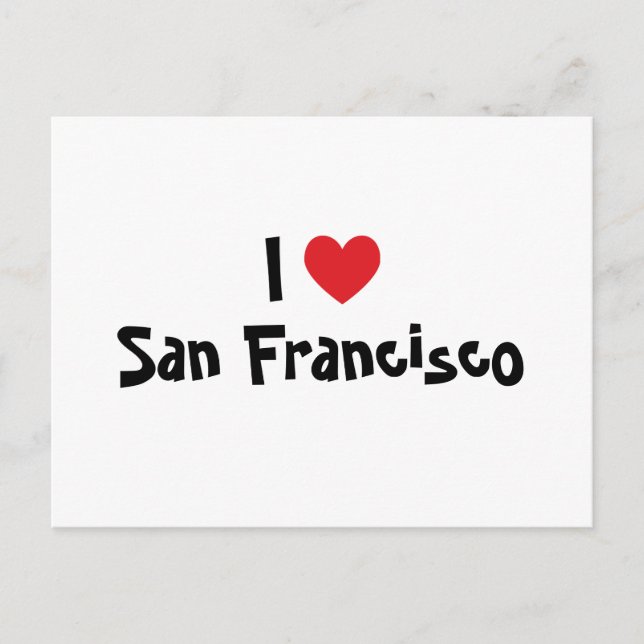 I Liebe San Francisco Postkarte (Vorderseite)