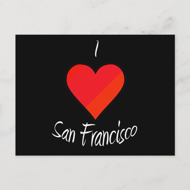 I Liebe San Francisco Postkarte (Vorderseite)