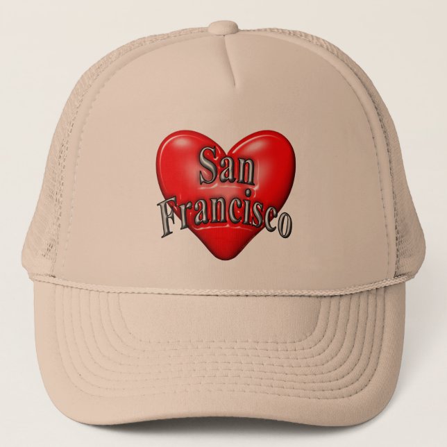 I Liebe San Francisco Truckerkappe (Vorderseite)