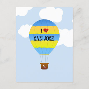 I Liebe San José, Heißluftballon Postcard Postkarte