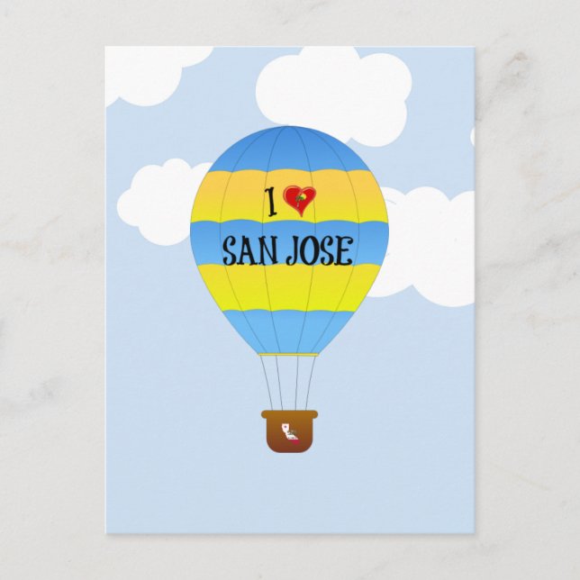 I Liebe San José, Heißluftballon Postcard Postkarte (Vorderseite)
