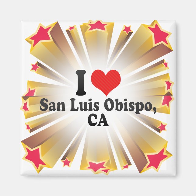 I Liebe San Luis Obispo,+CA Magnet (Vorne)