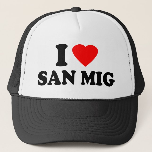 I Liebe San Mig Truckerkappe (Vorderseite)