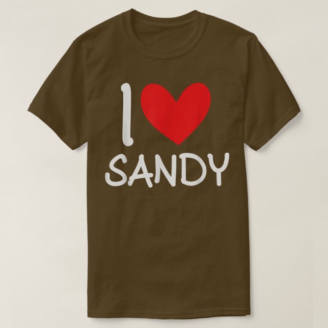 I Liebe Sandy Name Personalisiert Girl BESTE FREUN T-Shirt (Design vorne)