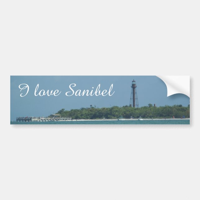 I Liebe Sanibel Autoaufkleber (Vorne)