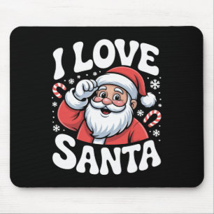 I Liebe Santa Holiday Freuen Weihnachten Frohe Mousepad