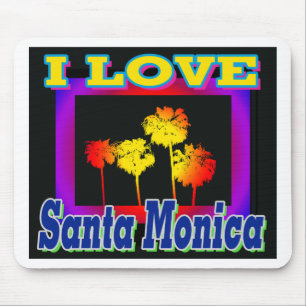 I LIEBE Santa Monica Palmen in der Box Mouthpad Mousepad