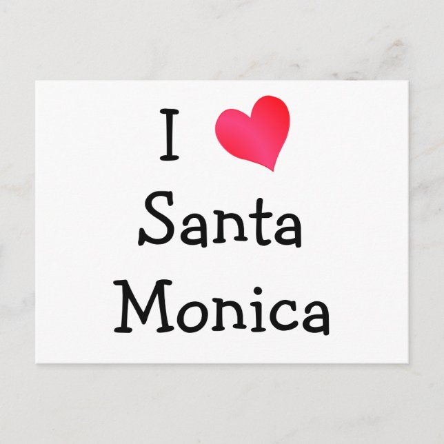 I Liebe Santa Monica Postkarte (Vorderseite)