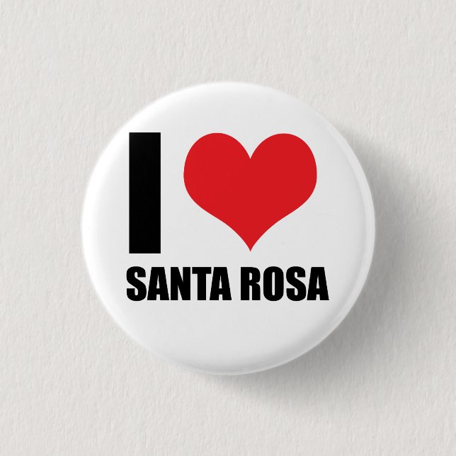 I Liebe Santa Rosa Button (Vorderseite)