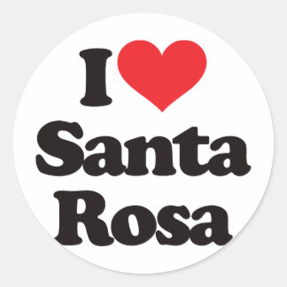 I Liebe Santa Rosa Runder Aufkleber