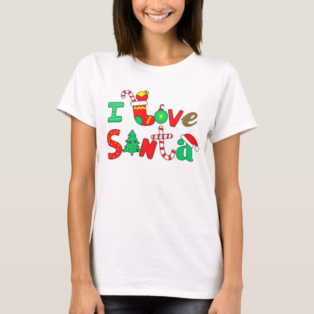 I Liebe Santa T-Shirt (Vorderseite)