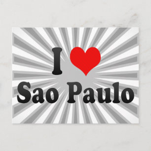 I Liebe Sao Paulo, Brasilien Postkarte