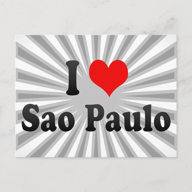 I Liebe Sao Paulo, Brasilien Postkarte (Vorderseite)