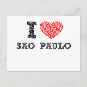 I Liebe Sao Paulo Postkarte