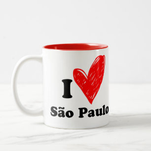 I Liebe São Paulo Zweifarbige Tasse