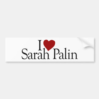 I Liebe Sarah Palin (McCain Palin 2008) Autoaufkleber