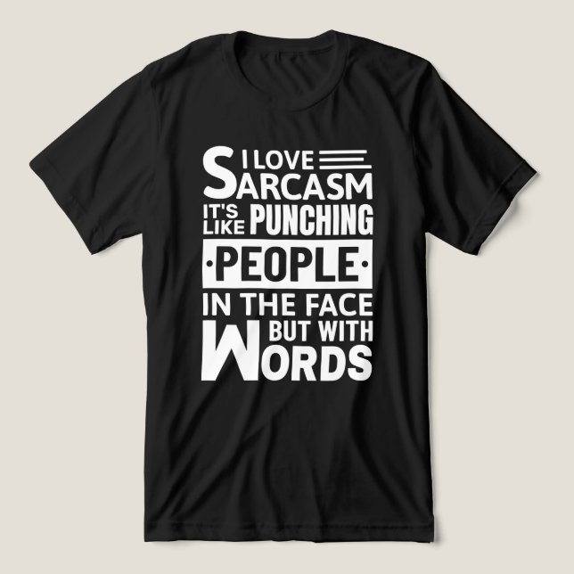I Liebe Sarcasm | Funny Sarcastic Sprichwort T - S Tri-Blend Shirt (Design Vorderseite)