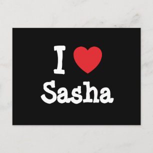 I Liebe Sasha T - Shirt Postkarte