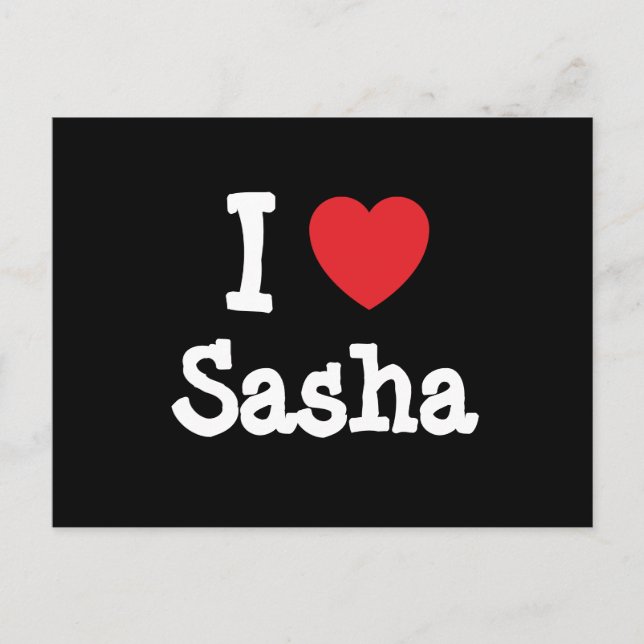 I Liebe Sasha T - Shirt Postkarte (Vorderseite)