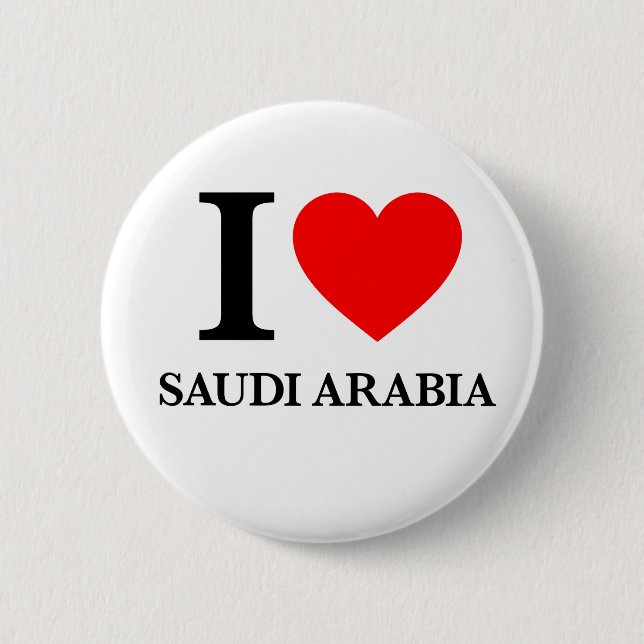 I Liebe Saudi-Arabien Button (Vorderseite)