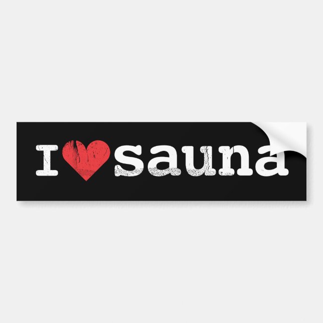 I Liebe-Sauna Autoaufkleber (Vorne)