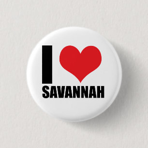 I Liebe Savannah Button