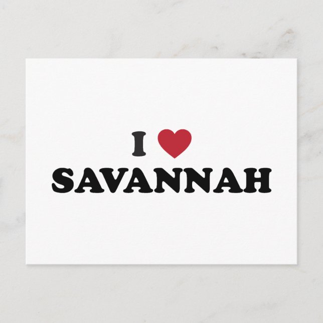 I Liebe Savannah Georgia Postkarte (Vorderseite)