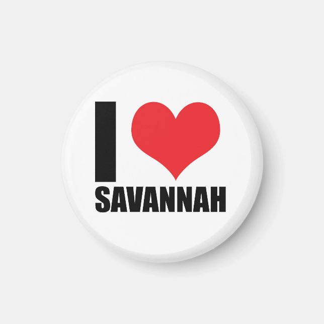 I Liebe Savannah Magnet (Vorne)