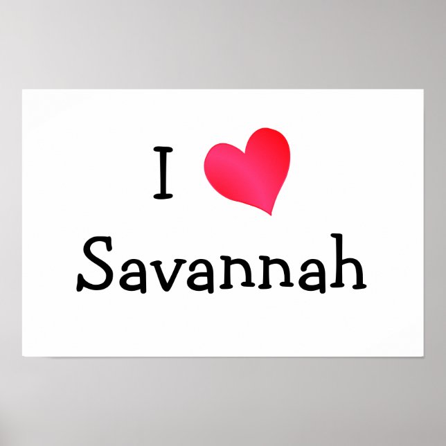 I Liebe Savannah Poster (Vorne)