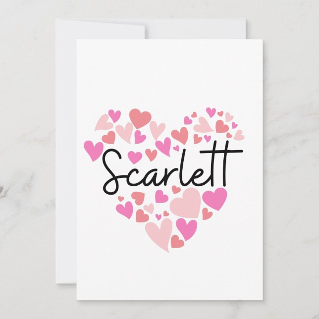 I Liebe Scarlett Dankeskarte (Vorderseite)
