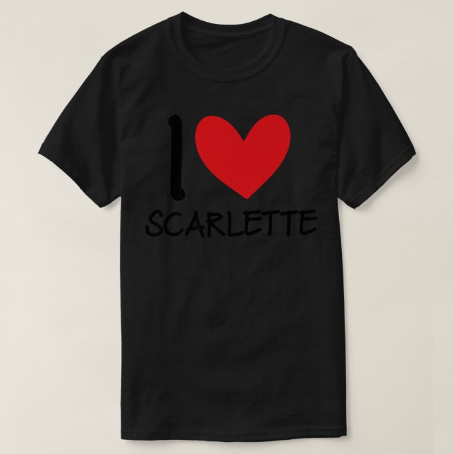 I Liebe Scarlette Name Personalisiert Girl BESTE F T-Shirt (Design vorne)