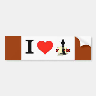I Liebe-Schach Autoaufkleber