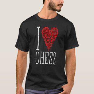 I Liebe Schach Herzschrittmacher Master Coach Stüc T-Shirt