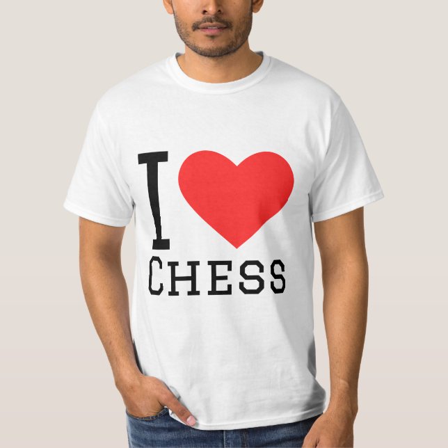 I Liebe Schach T-Shirt (Vorderseite)