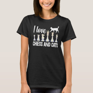 I Liebe Schach- und Katzenschachspieler Frauen T-Shirt