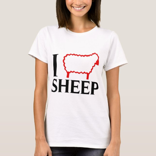 I Liebe-Schafe T-Shirt (Vorderseite)
