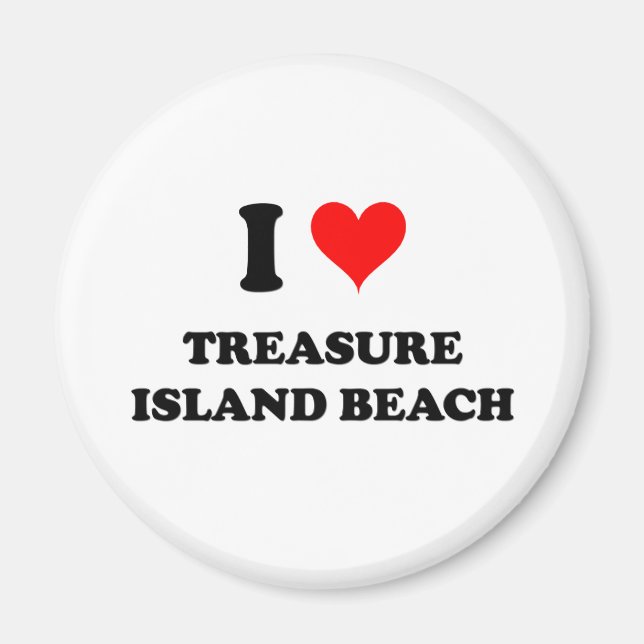 I Liebe Schatzinsel Strand Florida Magnet (Vorne)