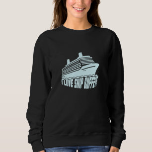 I Liebe Schiffs-Buffets Cruising Buffet Retro D Sweatshirt