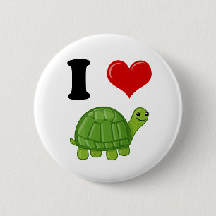 I Liebe-Schildkröten Button