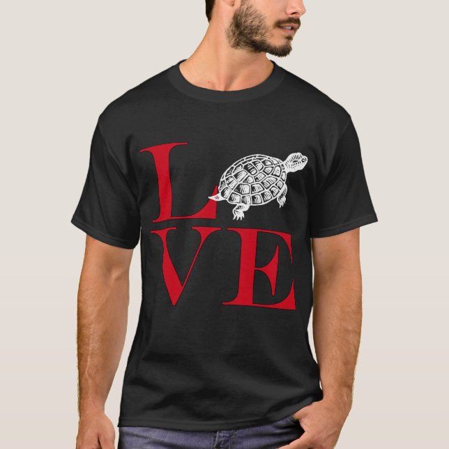 I Liebe-Schildkröten - Dunkelheit farbiges T-Shirt (Vorderseite)