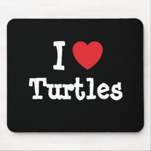 I Liebe Schildkröten Herz Brauch personalisiert Mousepad