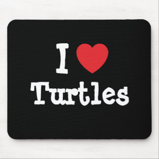 I Liebe Schildkröten Herz Brauch personalisiert Mousepad