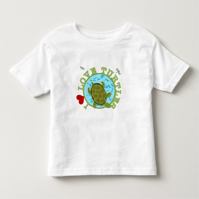 I Liebe-Schildkröten Kleinkind T-shirt (Vorderseite)
