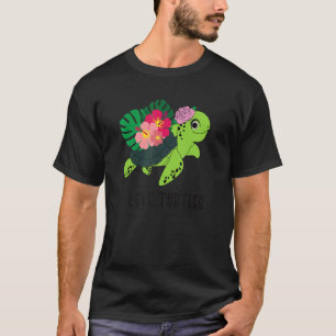 I Liebe Schildkröten lächeln Gesicht Turtle tropis T-Shirt