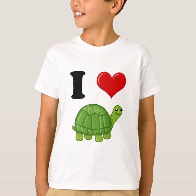 I Liebe-Schildkröten T-Shirt (Vorderseite)