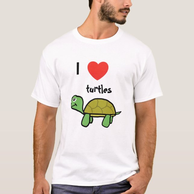 I Liebe Schildkröten T-Shirt (Vorderseite)