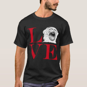 I Liebe-Schimpansen - Dunkelheit farbiges T-Shirt