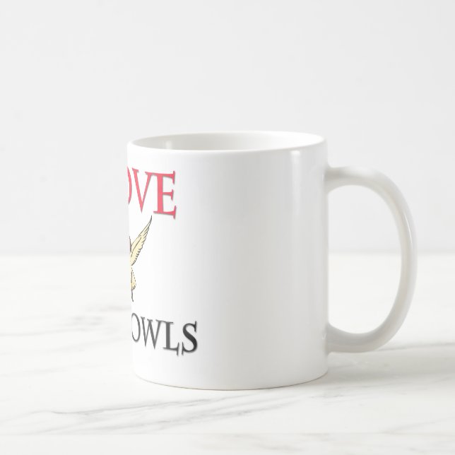 I Liebe-Schleiereulen Tasse (Rechts)